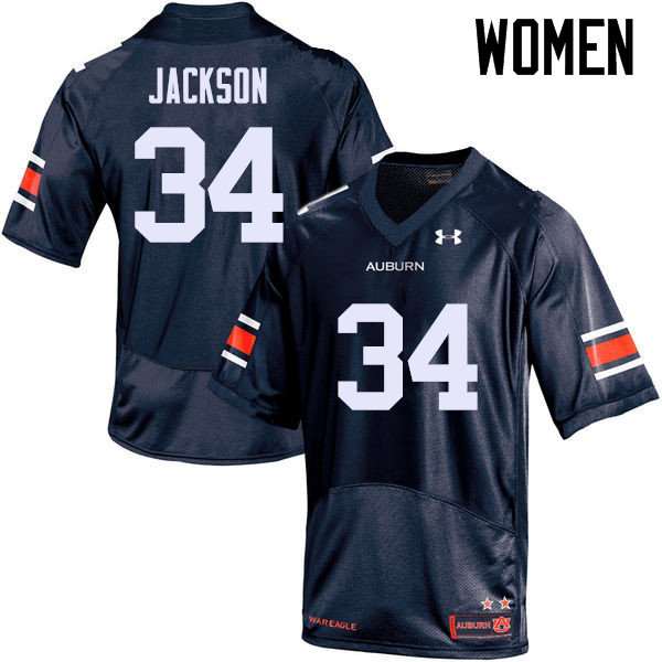 Auburn Tigers Women's Bo Jackson #34 Navy Under Armour Stitched College NCAA Authentic Football Jersey ZMY5574ZY
